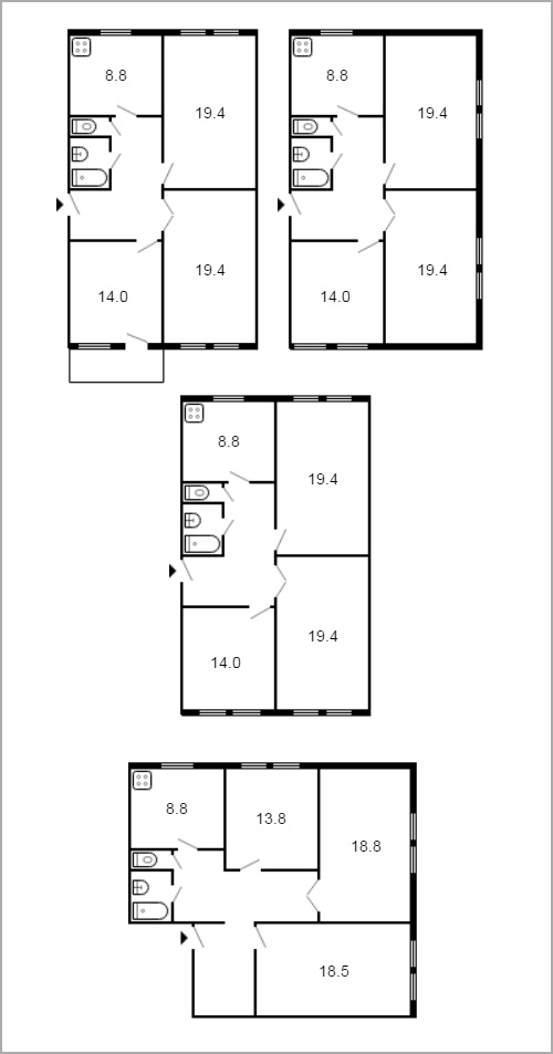 Планировка сталинки 4 комнаты